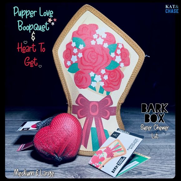 Pupper Love Barkbox M/L Flower Boopquet & Heart to Get Super Chewer Flower Large - Picture 2 of 12
